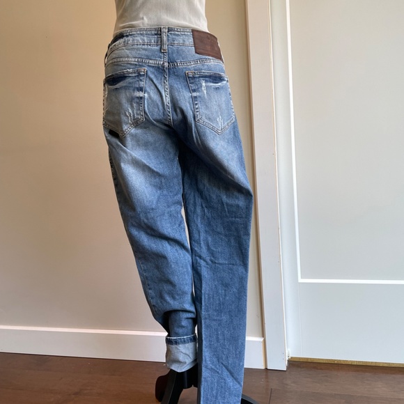 Ellus Originals Medium Blue straight Ripped Jeans - Picture 6 of 7